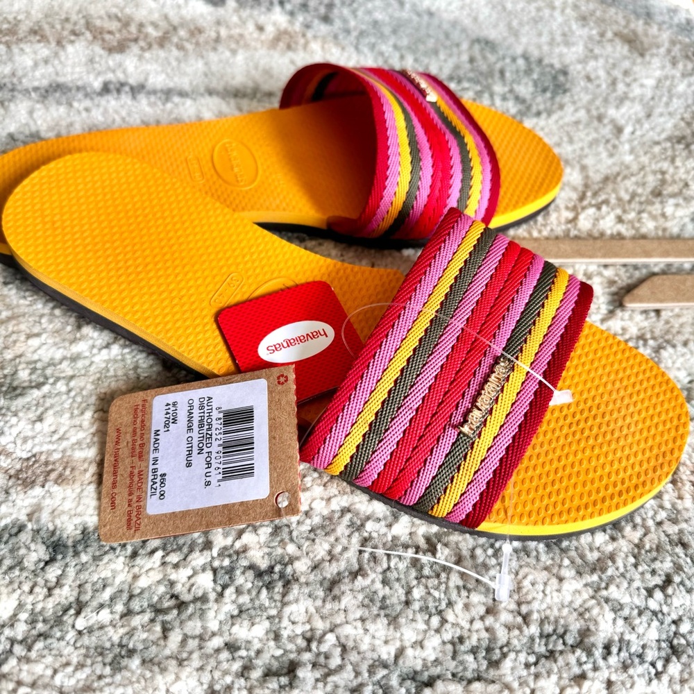 NWT Havaianas You Malta Mix Sandals, Orange Citrus, Multiple Sizes - Picture 5 of 10